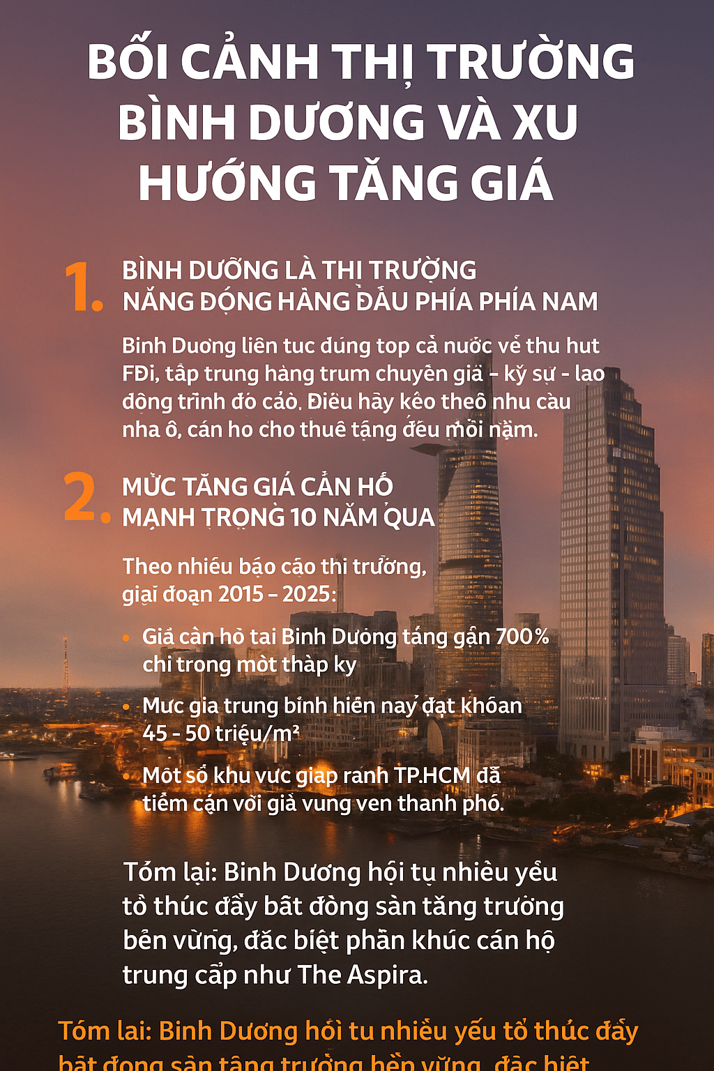 Bối cảnh thị trường Bình Dương và xu hướng tăng giá