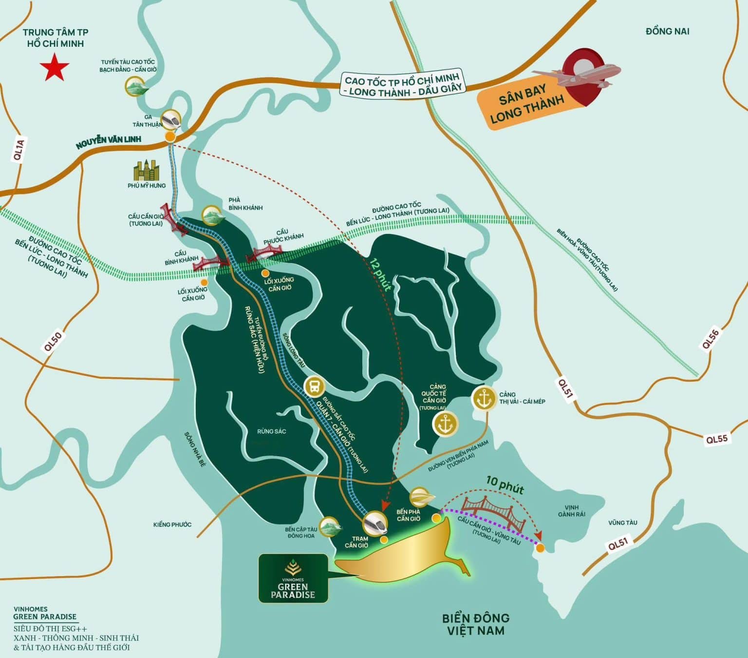 Vị trí chiến lược của Căn hộ Vin Cần Giờ TGH